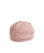 Valentino Draped Logo Plaque Hat 55,56,57,58 ROSE MIST/ORO