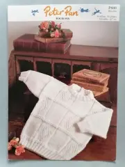 BABY/CHILD PATCHWORK SWEATER, 41-67cm 4ply - PETER PAN Knitting Pattern 880