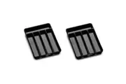 2x Madesmart Mini 5 Compartment Cutlery Tray Home Kitchen Organiser 32x5cm BLK