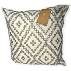 New West Elm Embroidered Embellished Beaded Down Feather Filled 18' X 18" Pillow