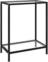 VRAXO Console Table Transparent 60x35x75 cm Tempered Glass -7.42KG,322827