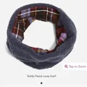 Vera Bradley NWT Thunder Blue teddy fleece loop scarf