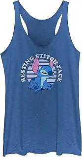 [Disney] Lilo Stitch Face Women's Racerback Tank Top