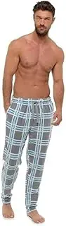 [GM Apparel] Men's Fleece Lounge Pants Pyjama Bottoms - PJ Sleepwear Nightwear Check Design Warm Winter Comfortable Cosy Soft Flannel Pyjamas