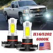 For 2007-2015 Chevrolet Silverado 1500 2500 3500 - 5202 LED Fog Lights 80W 6000K (for: Chevrolet)