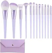 Makeup Brushes 12 Pcs Makeup Kit,Soft Fluffy Professional Cosmetic Foundation Powder Eyeshadow Kabuki Blending Make Up Brush Beauty Tool With Bag Makeup Sponge Beauty Makeup Beginner