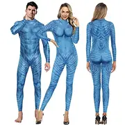Couples Zentai Suits Catsuit Skin Suit Avatar 2 The Way of Water Neytiri Jake Sully Adults' Cosplay Costumes Halloween Men's Women's Monster Halloween Carnival