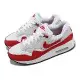 Nike 休閒鞋 Air Max 1 GS 大童鞋 女鞋 白 紅 灰 氣墊 復古 經典 DZ3307-003