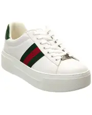 Gucci Ace Leather Sneaker 39.5 White