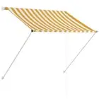 Outdoor Patio Awning Retractable Blinds Canopy Sunshade 100x150cm Yellow