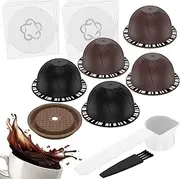 5Pcs Refillable Coffee Pods Food Grade Reusable Coffee Pods 230ml and150ml Refillable Coffee Capsule Pods Easy to Wash for Coffee Machine