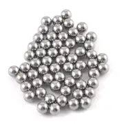 60 Pcs 4mm Dia Bicycle Steel Bearing Ball Replacement Silver Tone