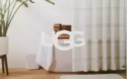 UGG Devon Blue Crush Stripe Fabric Shower Curtain (72" x 72") NIP