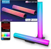 [Bum Pum] RGB Light Bar,RGBIC Gaming Light Bar, WiFi Intelligent LED Light bar and Used with Alexa and Google Assistant，The Computer Backlight is Used for Control of Movies,and Games（2 Pcs