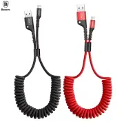Baseus Spring Extend USB Charger Data Transmission Cable Line For Apple iPhone