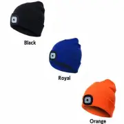Headlight Beanie Hat Orange Black Blue Camo LED USB Rechargeable