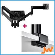 Atdec AWMS-2-ND13 Notebook-Monitor Combo Mount C Clamp - Black