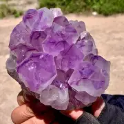 1.59LB Natural Amethyst geode quartz cluster crystal specimen Healing