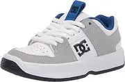 [DC Shoes] DC Boys Lynx Zero Skate Shoe, Grey/White/Blue, 4.5 Big Kid US