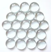 20 x Translucent with a Soft Hint of Blue Mosaic Pebbles Art Glass Stones
