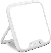 Guina Light Therapy Lamp, Ultra-Thin UV-Free 10000 Lux Therapy Light, Touch Control with Stepless Brightness Levels and 4 Timer Function, Memory Function, 90°Rotatable Stand for a Happy Life