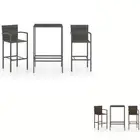 Outdoor Bar Set Table Stools Poly Rattan Garden Patio Dining Chairs vidaXL