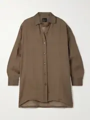[LESET] LESET - Niko Oversized Ramie Shirt - Brown - x large x large Brown