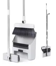 3-in-1 Broom and Dustpan Set with Long Handle and Comb, Ideal for Home