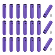 24Pcs Shoelace Tips with Screw, Alloy 25mm Aglets End Tip, Purple