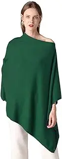 [LOUSEA] Women's Knitted Scarf Poncho Sweater with Buttons Winter Warm Open Front Poncho light weight sweater wrap poncho cape