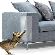 10 Packs Cat Sofa Scratch Guard with 60 Pins 12 * 17 Inch, Furniture Scratch Guards, Cat Scratch Deterrent Tape Compatible Sofas, Furniture, Leather - Pet Safe Vinyl