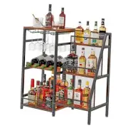 Versatile Liquor Stand for Home Bar, Wine Rack Freestanding Floor, Mini Bar