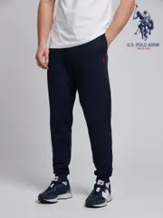 U.S. Polo Assn. Blue Mens Double Horsemen Loopback Joggers (F71646) | $115