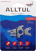 KeySmart AllTul Shark - 4-in-1 Everyday Carry Multi-Purpose Keychain Multitool with Bottle Opener, Wrench, Philips Head, and Flat Head