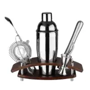 Mixology Bartender Kit Cocktail Shaker Set: 9-Piece, Bar Tools with Rotating ...