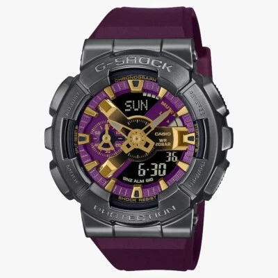 Casio G-Shock Analog Digital Gray Purple Watch GM110CL-6A
