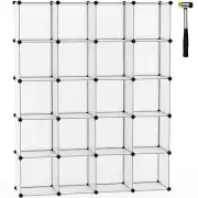 Cube Storage Organizer, 20-Cube Shelves Units, Closet Cabinet, DIY Plastic Mo...