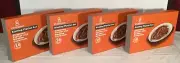 4 ChefGiant Sizzling Platter Set Aluminum Platter with Wooden Underliner 10 inch