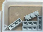 LEGO Parts - Light Bluish Gray Plate 1 x 3 - No 3623 - QTY 5
