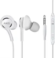 OEM Amazing Stereo Headphones for Samsung Galaxy A31 White - AKG Tuned - with Mi
