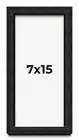 7x15 Shadow Box Black Rustic Barnwood Display Frame | 1.125 Inch Deep | 0.875 I