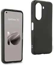 REY Black Silicone TPU Case for ASUS Zenfone 9 - Zenfone 10, Mobile Phone Case Premium Scratch-Resistant TPU Transparent Protective Case, Ultra Thin 0.33 mm