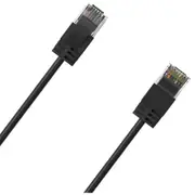 Cruxtec Cat6A Ultra Slim Ethernet Cable - 50cm - Black [RF6A-005-BK]