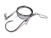 3' Shark Fishing Leader Rig w/ Swivel ~ Mustad 16/0 Circle Hook 480lb Cable