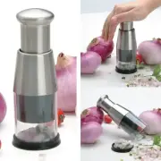 Onion Chopper Garlic Crusher Stainless Steel Manual Vegetable Slicer Peeler Tool