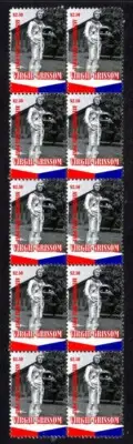 VIRGIL GRISSOM SPACE EXPLORATION HERO STRIP OF 10 MINT VIGNETTE STAMPS 3