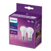 Philips A60 E27 LED 1360lm Cool Daylight 12W Globe - 2 Pack