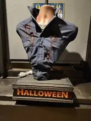 Michael Myers Mask Bust halloween 78 bullet lightbox base mannequin
