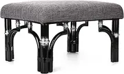 BIANCHINI Modern Ottoman Stool Grey Footstool Living Room Footstools and Ottomans Small Stools Couch Footrest Cute, Dove Grey
