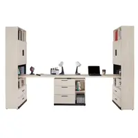 在飛比找PChome24h購物優惠-伊凡卡雙人組合9.9尺書桌櫃